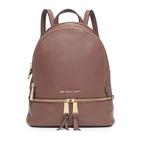 michael kors brown leather handbags|Michael Kors brown leather backpack.